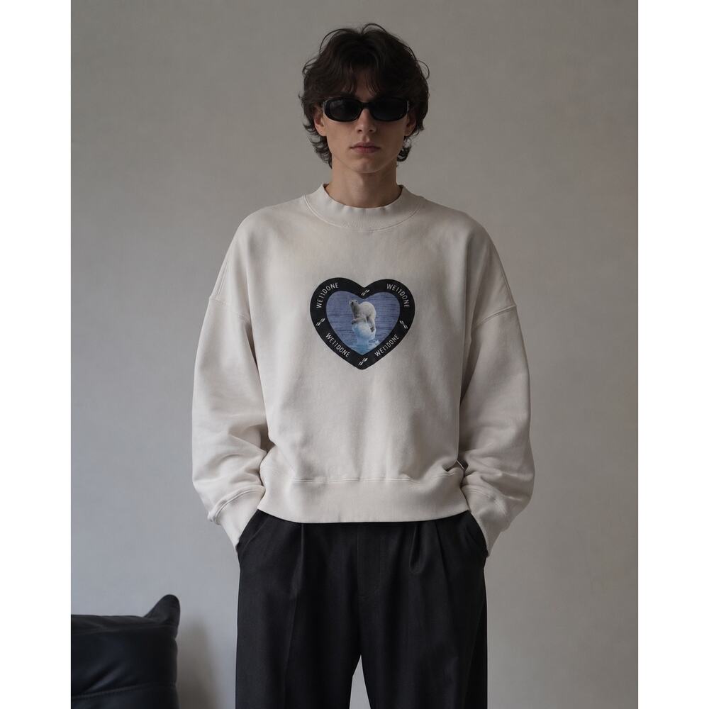 WE11DONE Polar Bear Oversized Sweatshirt